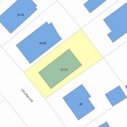 22 Colonial Ave, Newton, MA 02460 plot plan