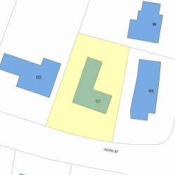 121 Ward St, Newton, MA 02459 plot plan