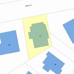 22 Erie Ave, Newton, MA 02461 plot plan