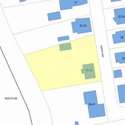 31 Keefe Ave, Newton, MA 02464 plot plan