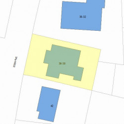 36 Eden Ave, Newton, MA 02465 plot plan