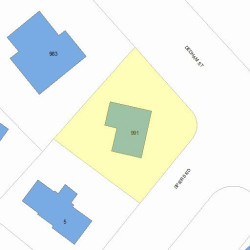 991 Dedham St, Newton, MA 02459 plot plan