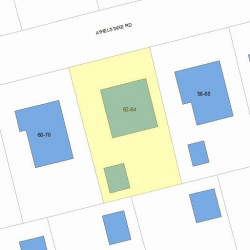 62 Athelstane Rd, Newton, MA 02459 plot plan