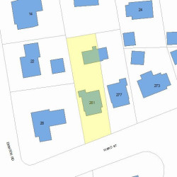 281 Ward St, Newton, MA 02459 plot plan