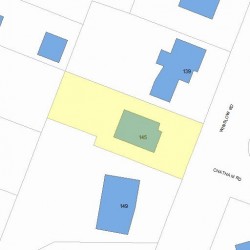 145 Winslow Rd, Newton, MA 02468 plot plan