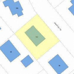 100 Shady Hill Rd, Newton, MA 02461 plot plan