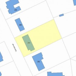 244 Upland Ave, Newton, MA 02461 plot plan