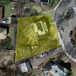 34 Morton Rd, Newton, MA 02459 aerial view