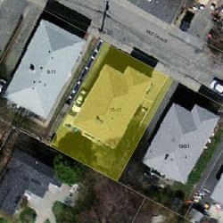 15 Milton Ave, Newton, MA 02465 aerial view