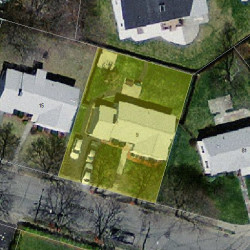 9 Joseph Rd, Newton, MA 02460 aerial view