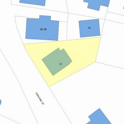 40 Oakland St, Newton, MA 02458 plot plan