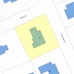 111 Highland St, Newton, MA 02465 plot plan