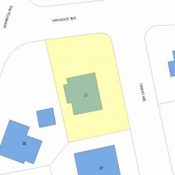 21 Orient Ave, Newton, MA 02459 plot plan