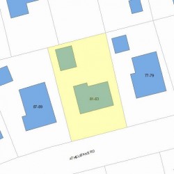 83 Athelstane Rd, Newton, MA 02459 plot plan