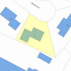 11 Graydale Cir, Newton, MA 02466 plot plan