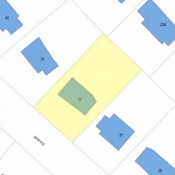 31 Bow Rd, Newton, MA 02459 plot plan