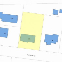 105 Pine Ridge Rd, Newton, MA 02468 plot plan