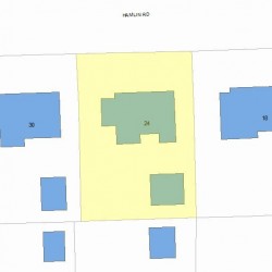 24 Hamlin Rd, Newton, MA 02459 plot plan