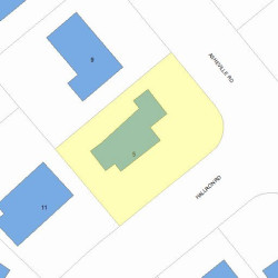 5 Hallron Rd, Newton, MA 02462 plot plan