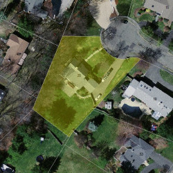 20 Malubar Ln, Newton, MA 02459 aerial view