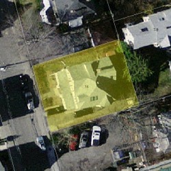 14 Peabody St, Newton, MA 02458 aerial view