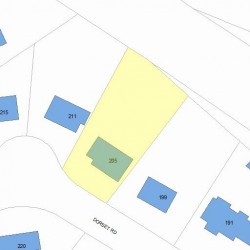 205 Dorset Rd, Newton, MA 02468 plot plan