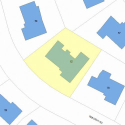 62 Deborah Rd, Newton, MA 02459 plot plan