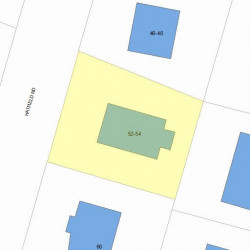 54 Hatfield Rd, Newton, MA 02465 plot plan