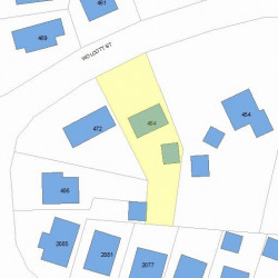 464 Wolcott St, Newton, MA 02466 plot plan