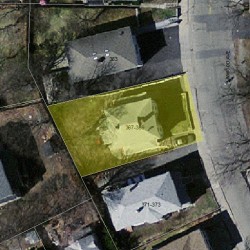 367 Linwood Ave, Newton, MA 02460 aerial view