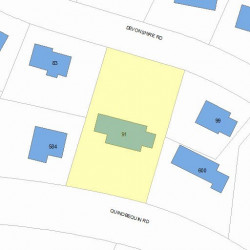91 Devonshire Rd, Newton, MA 02468 plot plan