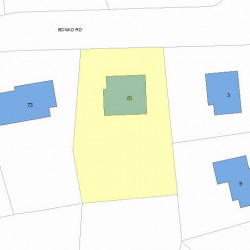 83 Bonad Rd, Newton, MA 02465 plot plan