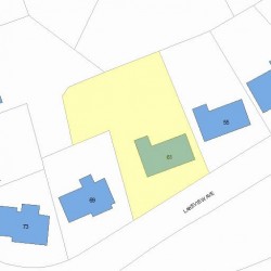 61 Lakeview Ave, Newton, MA 02460 plot plan