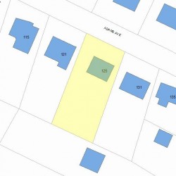 125 Adams Ave, Newton, MA 02465 plot plan