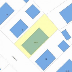28 Adams St, Newton, MA 02460 plot plan