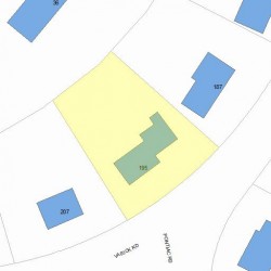 195 Varick Rd, Newton, MA 02468 plot plan