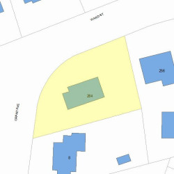 264 Ward St, Newton, MA 02459 plot plan