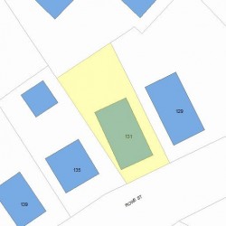 131 Rowe St, Newton, MA 02466 plot plan