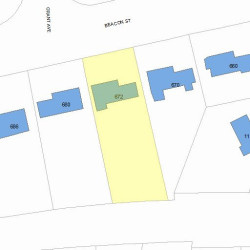 672 Beacon St, Newton, MA 02459 plot plan
