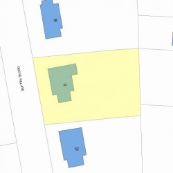 44 Grove Hill Ave, Newton, MA 02460 plot plan