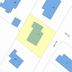 11 Smith Ave, Newton, MA 02465 plot plan