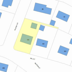 195 Mill St, Newton, MA 02460 plot plan