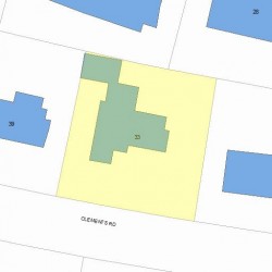 33 Clements Rd, Newton, MA 02458 plot plan