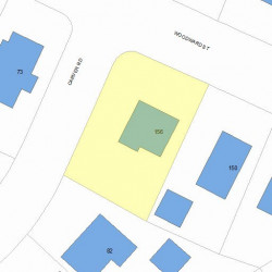 156 Woodward St, Newton, MA 02461 plot plan