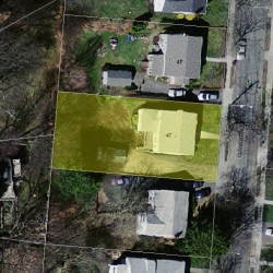 47 Cloverdale Rd, Newton, MA 02461 aerial view