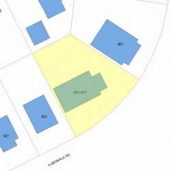 415 Albemarle Rd, Newton, MA 02460 plot plan