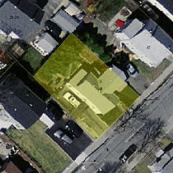 51 Clinton St, Newton, MA 02458 aerial view