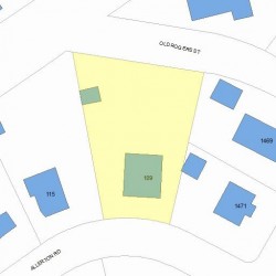 109 Allerton Rd, Newton, MA 02459 plot plan