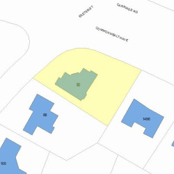 82 Exeter St, Newton, MA 02465 plot plan