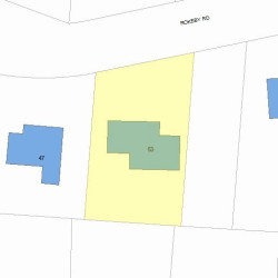 53 Rokeby Rd, Newton, MA 02468 plot plan